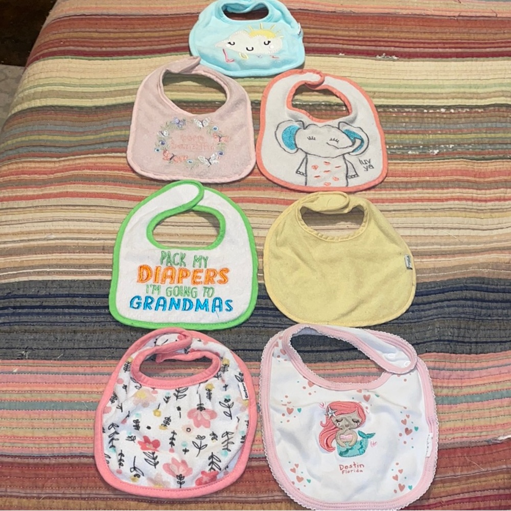 Colorful Baby Bib Set - 7 Pack